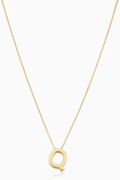 Oradina 14k Gold Love Letter Initial Necklace In Letter Q