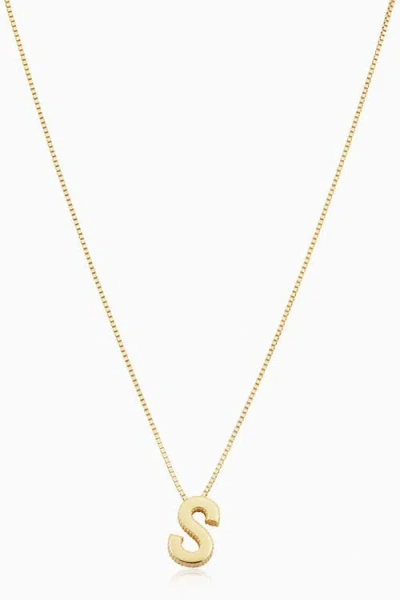 Oradina 14k Gold Love Letter Initial Necklace In Letter S