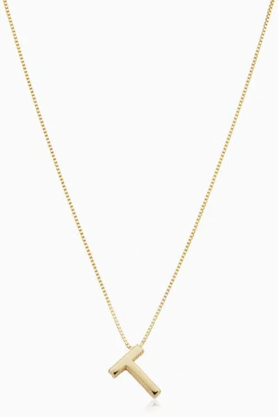 Oradina 14k Gold Love Letter Initial Necklace In Letter T