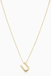 Oradina 14k Gold Love Letter Initial Necklace In Letter U