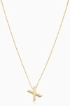 Oradina 14k Gold Love Letter Initial Necklace In Letter X