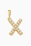 Oradina 14k Gold Luxe Letter Diamond Initial Pendant Charm