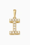 Oradina 14k Gold Luxe Letter Diamond Initial Pendant Charm