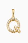 Oradina 14k Gold Luxe Letter Diamond Initial Pendant Charm