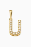 Oradina 14k Gold Luxe Letter Diamond Initial Pendant Charm
