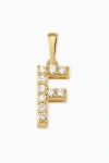 Oradina 14k Gold Luxe Letter Diamond Initial Pendant Charm