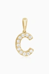 Oradina 14k Gold Luxe Letter Diamond Initial Pendant Charm In Yellow Gold - C