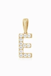 Oradina 14k Gold Luxe Letter Diamond Initial Pendant Charm In Yellow Gold - E