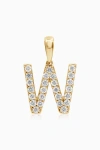 Oradina 14k Gold Luxe Letter Diamond Initial Pendant Charm In Yellow Gold - W