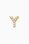 Oradina 14k Gold Luxe Letter Diamond Initial Single Stud