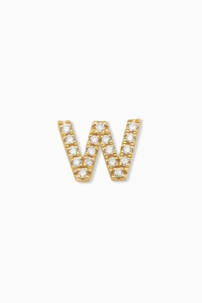 Oradina 14k Gold Luxe Letter Diamond Initial Single Stud