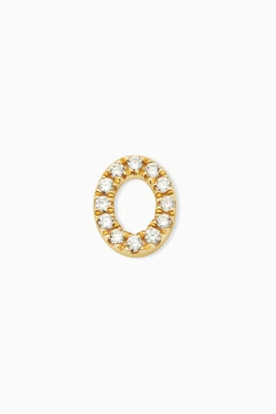 Oradina 14k Gold Luxe Letter Diamond Initial Single Stud