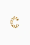 Oradina 14k Gold Luxe Letter Diamond Initial Single Stud
