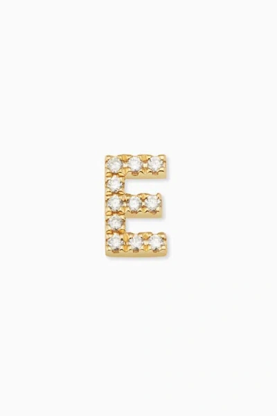 Oradina 14k Gold Luxe Letter Diamond Initial Single Stud