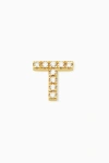 Oradina 14k Gold Luxe Letter Diamond Initial Single Stud