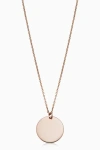 Oradina 14k Rose Solid Gold Manhattan Pendant Necklace In Rose Gold