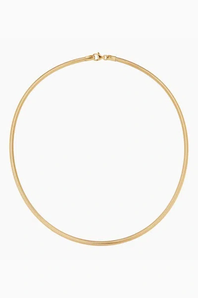 Oradina 14k Gold Mesh Glamour Round Necklace In Yellow Gold
