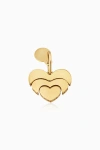 Oradina 14k Gold Mosaic Heart Pendant Charm In Yellow Gold, Mother Of Pearl