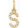 Oradina 14k Gold My Letter Diamond Pendant Charm
