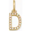 Oradina 14k Gold My Letter Diamond Pendant Charm