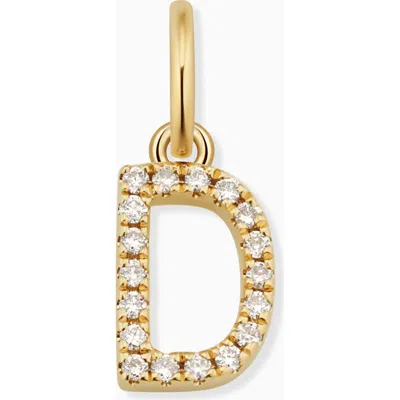 Oradina 14k Gold My Letter Diamond Pendant Charm
