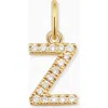 Oradina 14k Gold My Letter Diamond Pendant Charm