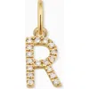 Oradina 14k Gold My Letter Diamond Pendant Charm