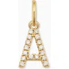 Oradina 14k Gold My Letter Diamond Pendant Charm