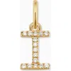 Oradina 14k Gold My Letter Diamond Pendant Charm