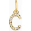 Oradina 14k Gold My Letter Diamond Pendant Charm