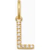 Oradina 14k Gold My Letter Diamond Pendant Charm