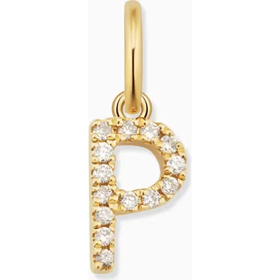 Oradina 14k Gold My Letter Diamond Pendant Charm