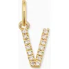 Oradina 14k Gold My Letter Diamond Pendant Charm
