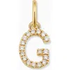 Oradina 14k Gold My Letter Diamond Pendant Charm In Gold