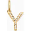 Oradina 14k Gold My Letter Diamond Pendant Charm