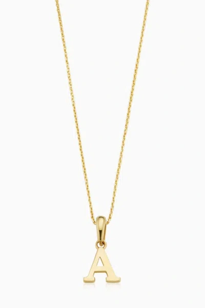Oradina 14k Gold My Letter Initial Pendant Necklace In Letter F