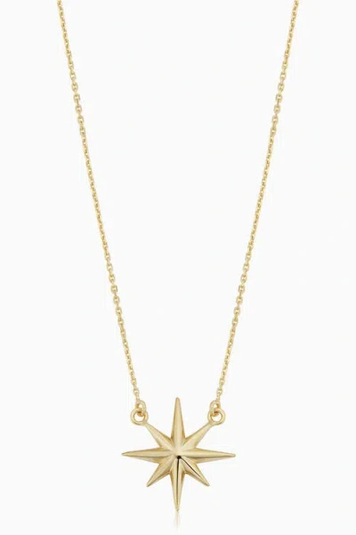 Oradina 14k Gold North Star Necklace In Yellow Gold