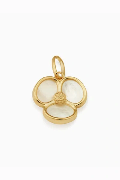 Oradina 14k Gold Petals Of Pearl Pendant Charm In Yellow Gold