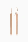 Oradina 14k Rose Solid Gold Pisa Drop Earrings In Rose Gold
