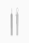 Oradina 14k White Solid Gold Pisa Drop Earrings In White Gold