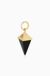 Oradina 14k Gold Prism Point Pendant Charm In Gold - Black Onyx