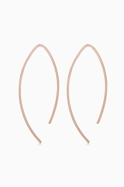 Oradina 14k Gold Renaissance Threaders Earrings In Rose Gold