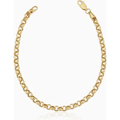 Oradina 14k Gold Rimini Rolo Bracelet In Yellow Gold