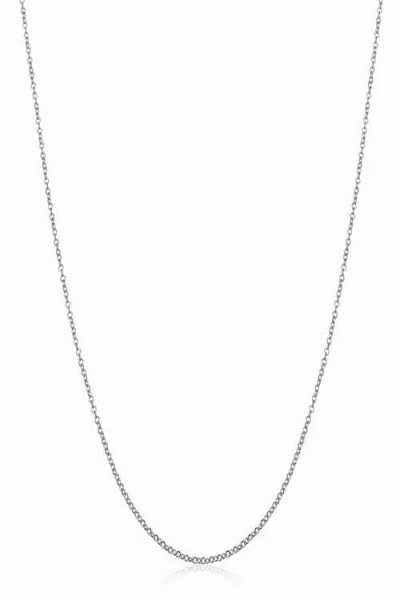 Oradina 14k Gold Rimini Rolo Chain In White Gold