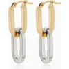 Oradina 14k Gold Shift Drop Earrings In Two-tone Gold