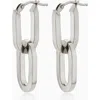 Oradina 14k Gold Shift Drop Earrings In White Gold