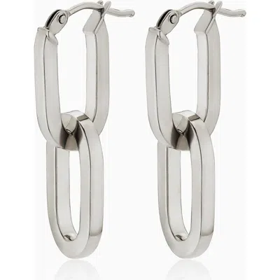 Oradina 14k Gold Shift Drop Earrings In White Gold