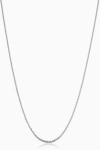 Oradina Women's 14k White Solid Gold Shimmer Adjustable Chain In White Gold