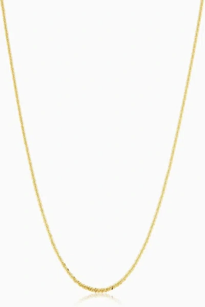 Oradina 14k Yellow Solid Gold Shimmer Adjustable Chain In Yellow Gold