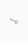 Oradina 14k Gold Shine Bright Diamond Single Mini Stud In White Gold